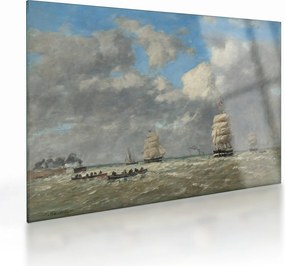 Tablou pe sticlă - Eugène Boudin, Le Havre, reproducere (70x50 cm)