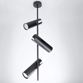 Brilagi - Lustră LED RGBW reglabilă pe tijă BRANCH 3xGU10/6,5W/230V neagră