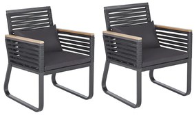 Set 2 buc. scaune de grădină Carisa (negru). 1035760