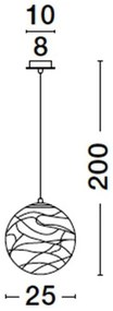 Pendul modern design decorativ COEN auriu D-25cm