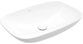 Lavoar pe blat, Villeroy&Boch Loop&Friends, material TitanCeram, 56x38cm, Alb Alpin, 4A490001