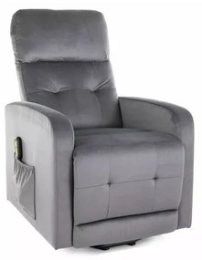 Fotoliu Recliner Electric Otus 2 Catifea Gri Bluvel 14