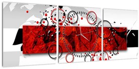 Tablou cu abstracție (cu ceas) (90x30 cm)