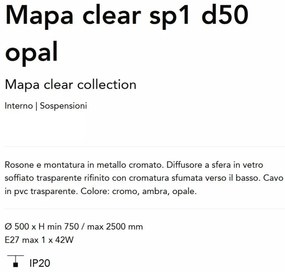 Lustra/Pendul design decorativ Mapa opal sp1 d50