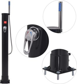 vidaXL Duș solar, 8 L, PVC și oțel