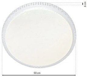 LED Plafonieră dimmabilă CRUZ cu telecomandă 1xLED/66W/230V 3300lm