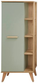 Dulap de baie verde cu aspect de lemn de stejar 51x128 cm Set 923 - Pelipal