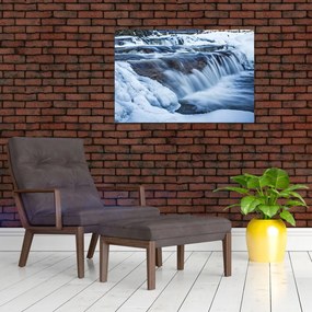 Tablou - Râu iarna (90x60 cm)