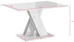 Masă de cafea Barax Mini (Alb + piatră). 1055162