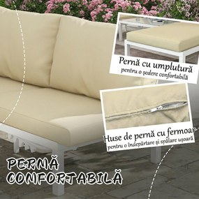 Outsunny Set 2 Sezlonguri Pliabile cu Masă Laterală, Sezlonguri Reglabile pe 5 Poziții cu Pernă și Blat de Sticlă | Aosom Romania