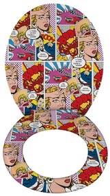 Capac WC cu închidere lentă Wenko Pop Art, 45 x 37,5 cm