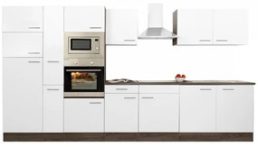 Mobilă de bucătărie Yorki 360, corp din stejar Yorki, cu față alb satinat