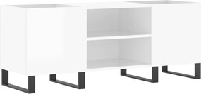 vidaXL Dulapuri pentru discuri alb lucios 121x38x48 cm, lemn prelucrat