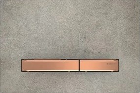 Clapeta de actionare Geberit Sigma50 aspect de beton/butoane rose gold