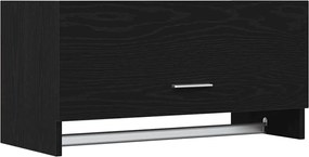 vidaXL Dulap cu sertar Stejar Negru 70 x 32,5 x 35 cm Lemn compozit