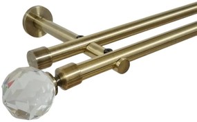 Galerie dubla KULA CRISTAL PICIOR UNIVERSAL- dubla fara inele 19/19 - AUR ANTIC (Alege marime: 360 cm)