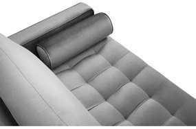 Canapea din catifea Milo Casa Santo, 174 cm, gri deschis