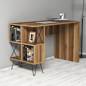 Masă PC Elegance (Nuc + Negru). 1072067