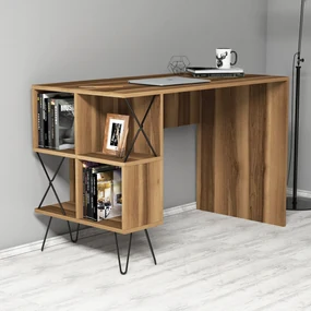 Masă PC Elegance (Nuc + Negru). 1072067
