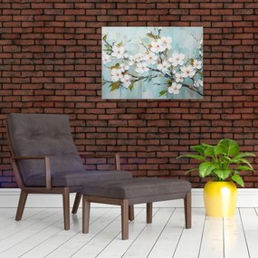 Tablou - Pictură, ramuri de copac înflorit (70x50 cm)