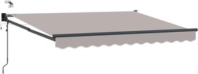 vidaXL Cort electric retractabil Gri deschis 3 x 2,5 m