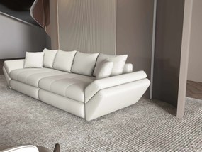 Canapea extensibilă dumonde cu ladă de depozitare si sezut confortabil din spuma high-density, Loana Enjoy Bej 300x100 cm