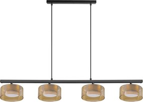 Brilagi - Lustră LED RGB dimabilă AURA LUX 4xGX53/14W/230V Wi-Fi Tuya negru/auriu