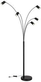 Lampadar cu 5 spoturi directionabile metal negru ROBBY