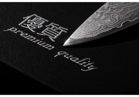 Set de cuțite G21 Damascus Premium în bloc debambus, 4 bucăți + piatră de ascuțit