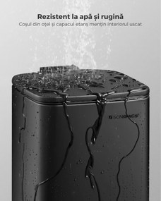 Coș de gunoi pentru baie NORD, 6 l, negru SongmicsHome