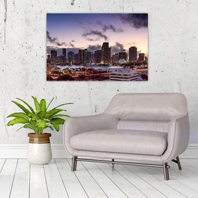 Tablou cu - metropolă cu zgârăie nori (90x60 cm)