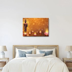 Tablou - Buddha în sclipici auriu (70x50 cm)