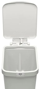 Coș cu pedală Brabantia StepUp 1008480, 16 L, Materiale ecologice, Deschidere mare, Gri deschis