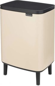 Cos de gunoi Brabantia Bo Small Hi 1010462, 12 L, Deschidere lina si silentioasa, Baza antiderapanta, Bej