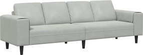 vidaXL Canapea pentru living Gri deschis 250 x 77 x 76 cm