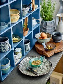 Raft albastru etajat din lemn reciclat 70 cm Bekka – Bloomingville