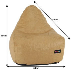 Fotoliu tip sac, material textil bej, RIMINO TIPUL 1