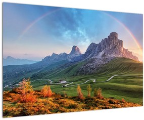 Tablou cu curcupeu deasupra stâncilor (90x60 cm)