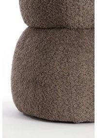 Taburet maro cu tapițerie din stofă bouclé Leyla – Light &amp; Living