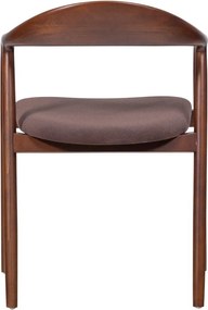 Scaun de dining maro cu cotiere din lemn de fag Bran – WOOOD