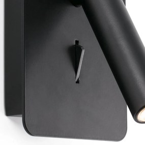 Aplica cu reader LED directionabil stil minimalist SUAU USB C negru