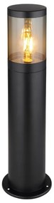Stalp mic pentru exterior design modern IP44 Xeloo negru, fumuriu