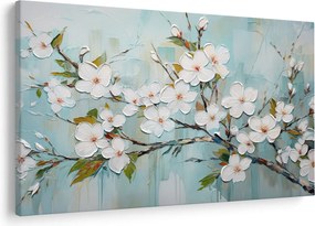 Tablou - Pictură, ramuri de copac înflorit (90x60 cm)