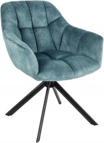 Set 2 scaune pivotante Papillon, catifea albastru inchis
