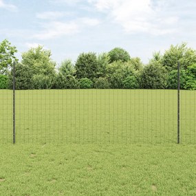 vidaXL Set de Gard de Grădină Gri 1.2 x 25 m Oțel Vopsit Electrostatic