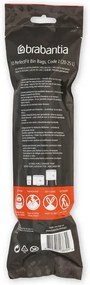 Saci de gunoi Brabantia PerfectFit Sort&Go/Bo 1005586, Dimensiune J, 20-25 L, 10 buc, Alb