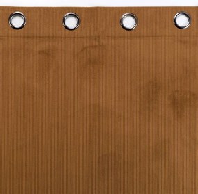 Draperie maro din catifea reiată 140x260 cm Casual – douceur d'intérieur