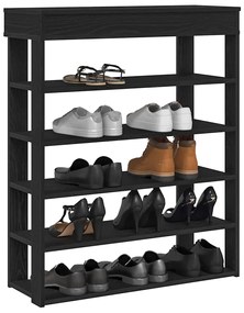 vidaXL Suport pantofi, negru, 80x30x98 cm, lemn prelucrat