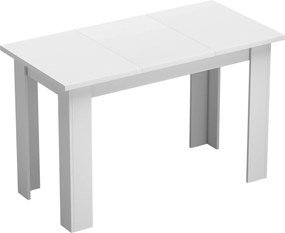 HOMCOM Masă de dining modernă cu spațiu de depozitare, 120 cm, albă | Aosom Romania