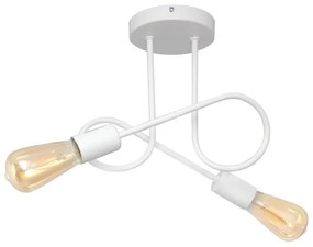 Lustr pentru copii OXFORD 2xE27/15W/230V alb montat pe tavan